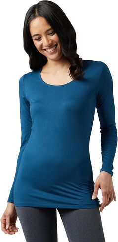 32 Degrees Women's Lightweight Baselayer Scoop Top | Form Fitting | Long Sleeve | 4-Way Stretch | Thermal in Saudi Arabia