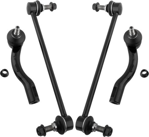 2Pcs Front Outer Tie Rod End Links + 2Pcs Front Stabilizer Sway Bar End Links Fit For Nissan Sentra 2007-2012 Replace# K750096 ES800575 ES800574 in Saudi Arabia