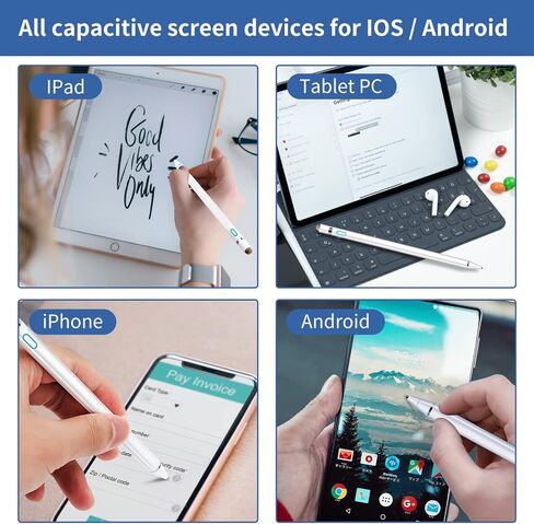 قلم ستايلس، قلم رقمي نشط، مع طرف قلم نحاسي نقي، متوافق مع أنظمة iOS/Android/Microsoft in Saudi Arabia