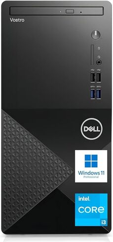 كمبيوتر مكتبي للأعمال طراز Vostro 3910 من Dell | معالج انتل كور i3-12100 من الجيل الثاني عشر | 16 جيجا رام | ٢٥٦ جيجابايت إس إس دي + ١ تيرابايت إتش دي دي | واي فاي 6 | دي في دي آر دبليو | اتش دي ام اي | منفذ العرض (يدعم 4K) | ويندوز 11 برو in Kuwait