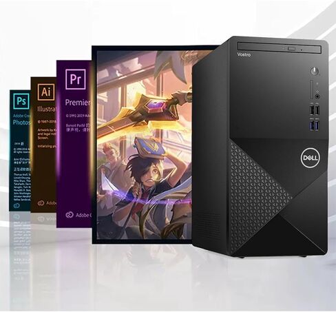 كمبيوتر مكتبي للأعمال طراز Vostro 3910 من Dell | معالج انتل كور i3-12100 من الجيل الثاني عشر | 16 جيجا رام | ٢٥٦ جيجابايت إس إس دي + ١ تيرابايت إتش دي دي | واي فاي 6 | دي في دي آر دبليو | اتش دي ام اي | منفذ العرض (يدعم 4K) | ويندوز 11 برو in Kuwait