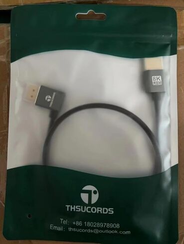 كابل زاوية يسار رفيع للغاية 8K HDMI 2.1 90 درجة بطول 1.6 قدم، سلك مرن رفيع عالي السرعة يدعم 4K@120 هرتز 8K@60 هرتز متوافق مع تلفزيون Roku/HDTV/PS5/بلو راي in Saudi Arabia