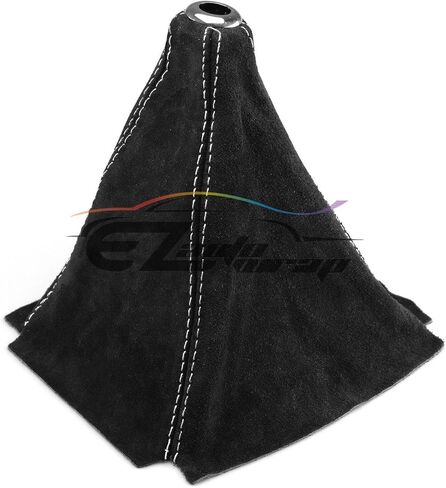 EZAUTOWRAP غطاء حذاء شيفتر من الجلد الطبيعي المخملي العالمي باللون الأسود مع غرز بيضاء MT في الرياضة in Saudi Arabia