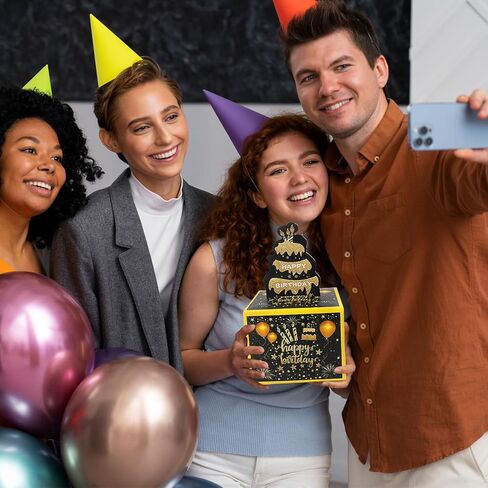 صندوق المال يسحب هدية نقدية لعيد الميلاد، صندوق حامل أموال الملياردير المفاجئ للفتيات والأولاد والرجال والنساء مع سحب لبطاقة عيد ميلاد سعيد وحفلة مضحكة in Kuwait