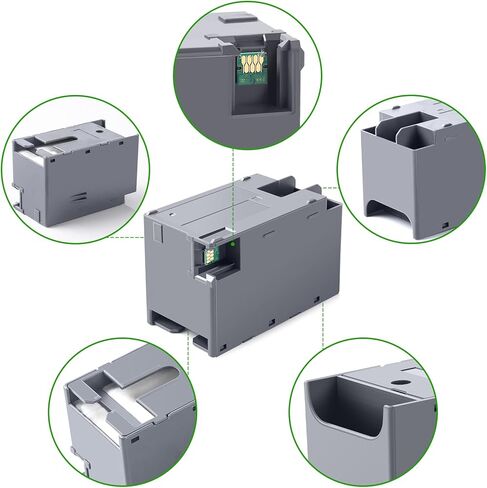 صندوق صيانة الحبر T6715 T6716 ​​المعاد تصنيعه لطابعة Workforce Pro WF-4730 WF-4740 WF-4734 WF-4830 WF-4820 WF-4720 WF-4834 WF-3820 ET-8700 WF-C5790 WF-C5710 in Kuwait