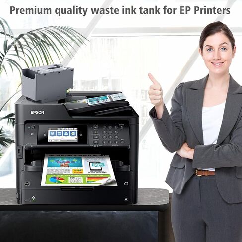 صندوق صيانة الحبر T6715 T6716 ​​المعاد تصنيعه لطابعة Workforce Pro WF-4730 WF-4740 WF-4734 WF-4830 WF-4820 WF-4720 WF-4834 WF-3820 ET-8700 WF-C5790 WF-C5710 in Kuwait