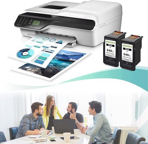 خرطوشة حبر سوداء معاد تصنيعها عالية الإنتاجية PG-240 XL من GREENBOX لطابعة Canon 240XL PG240 لطابعة Pixma MG3600 MG3620 MG3220 MG3520 MG3522 MX432 MX472 MX512 MX532 TS5120 (عبوتان) in Saudi Arabia