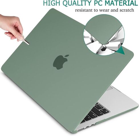 Tuiklol for MacBook Air 13.6 inch Case 2024 2023 2022 Release M3 A3113 / M2 A2681, Plastic Hard Shell Cover with Keyboard Cover & Screen Protector & USB C to USB Adapter, Crystal Black in Saudi Arabia