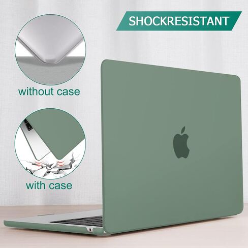 Tuiklol for MacBook Air 13.6 inch Case 2024 2023 2022 Release M3 A3113 / M2 A2681, Plastic Hard Shell Cover with Keyboard Cover & Screen Protector & USB C to USB Adapter, Crystal Black in Saudi Arabia