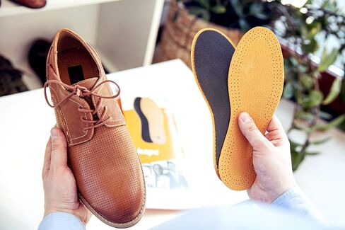 مجموعة من 6 أزواج من نعال الأحذية الجلدية المصنوعة من الكربون للرجال والنساء مع طبقة سفلية من الكربون المنشط، وحشوات بديلة، وقبعات (رجال / 8 أمريكي / 41 يورو) in Kuwait