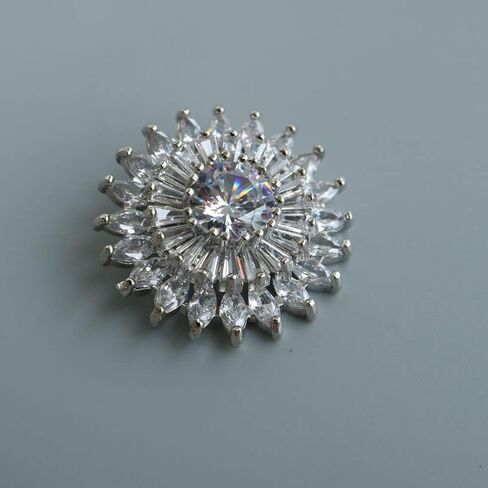 5 قطعة/الوحدة أزرار كريستال فاخرة للملابس زر زركون لمعطف أزرار الخياطة تشيكوسلوفاكيا الزخرفية لسترة الكشمير (25.2 مللي متر) in Kuwait