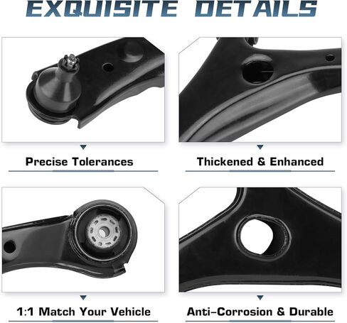 ذراع التحكم السفلي الأمامي مع أذرع بديلة لليسار واليمين لمفصل كروي لسيارة تاون آند كانتري 2012-2014 دودج جراند كارافان روتان رام C/V - مجموعة قطعتين in Kuwait