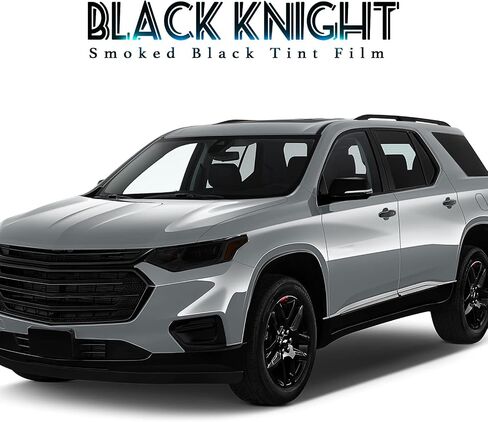 Precut Vinyl Overlay Tint Kit Film Fit for Chevy Chevrolet Traverse 2018 2019 2020 2021 with Gloss Dark Smoke Wrap Cover Vinyl Decals Exterior Parts and Accessories (Headlight) in Saudi Arabia