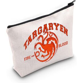 WZMPA Dragon Cosmetic Makeup Bag TV Show Fans Gifts Zipper Pouch Bag For Women Girls (Fire And)