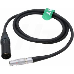 Block Battery Power Cable for RED Komodo-X V-Raptor Dragon Epic DSMC2 DSMC3 Female 6 Pin Right Angle XLR 4 Pin 10ft