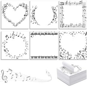 36 Pack Funny Sticky Notes - Music Themed Note Pad, 3 x 3 Inch (1080 Sheets) for Teacher, Office, School Supplies