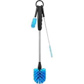 Super Sparrow Bottle Brush - Cleaning Brush Set with Long Handle - BPA Free Cleaner for Water Bottles/Beer Bottles - Cup Cover/Kettle Spout/Lid Cleaner Brushes