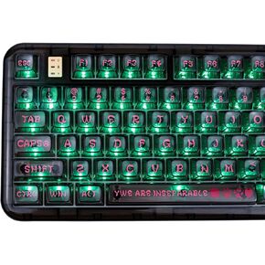 CoolKiller Clear Keycap Set, 142 Full Keys for Mechanical Keyboard Compatible with 60%, 65%, 75%, Full-Size Transparent PC Material CSA V2 Profile Custom Keycaps, Animal World Theme