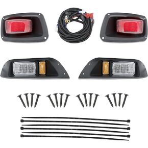 Drive-up Basic Complete LED Light Kit for EZGO TXT 1995-2014 Gas and Electric Golf Cart Headlights and Tail Lights