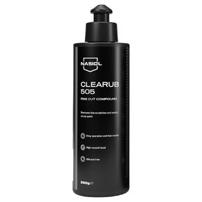 Nasiol CleaRub 505 Silicon Free Scratch Remover High Tech Fine Cut Compound, Polishing, Rubbing Compound for Car Scratches, Compound Polish, Auto Detailing, 250 Gr