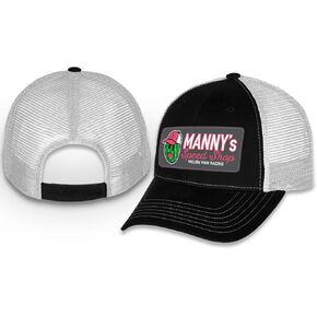 Ross Chastain #1 NASCAR 2024 Manny's Speed Shop Melon Man Racing Mesh Adjustable Hat Black