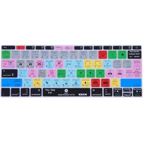 XSKN Premiere Pro Shortcut Keyboard Cover Skin for New MacBook Pro 13 Inch A1708 and MacBook 12" A1534, US & EU Versions