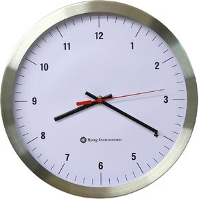 Modern 12" Stainless Silent Wall Clock White Face with Non Ticking Quiet and Accurate Movement