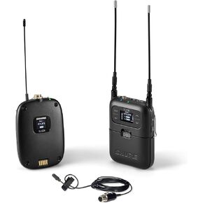 Shure SLXD15/DL4B Portable Digital Wireless System with SLXD1 Bodypack Transmitter, SLXD5 Single Channel Receiver and DuraPlex DL4B Omnidirectional Lavalier Microphone | J52 Band (558-616 MHz)