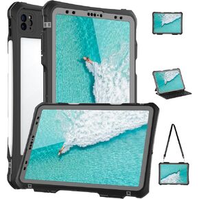 for iPad Pro 11 inch Waterproof Case 2022/2021/2020/2018(4th/3rd/2nd/1st),360 Protective Military Drop-Proof,with Strap Stand,Clear Screen Protector,Built-in Pencil Holder iPad pro 11 Cover