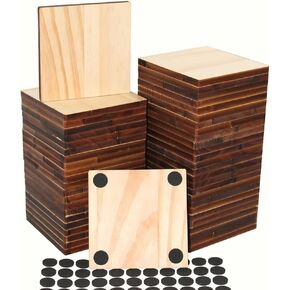 48 Pack Unfinished Wood Coasters, Yousonew 4 Inch Round Blank Wooden Coasters Crafts Coasters for DIY Stained Painting Drawing Wood Engraving Wood Burning Laser Home Decoration,(48 Round) in Saudi Arabia