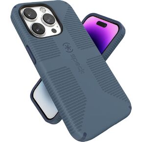 حافظة Speck iPhone 14 Pro - حماية من السقوط، مصممة لـ MagSafe، مقاومة للخدش - قبضة مانعة للانزلاق مع طلاء ناعم الملمس iPhone 14 Pro 6.1 بوصة - أزرق غامض/دنيم باهت CandyShell Pro