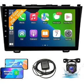 Leadfan Android Stereo Radio for Honda CRV 2007 2008 2009 2010 2011 with Apple CarPlay Android Auto Mirror Link, 9" Touch Screen Car in-Dash GPS Navigation Head Units with Bluetooth Backup Camera SWC in Kuwait
