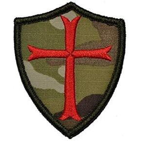 Knights Templar Cross Crusaders Tactical Morale Patch 2.9" x 2.5" Sized (Multicolored)