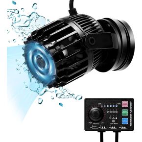 Submersible Pump, Aquarium Wave Maker for 15-30 Gallon Fish Tanks 1000 GPH Adjustable Circulation Pump with Controller and Magnet Suction Base Submersible Power Head Air Pump for Fresh Salty Water