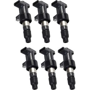 ENA Set of 6 Ignition Coil Pack Compatible with Jaguar 2003-2008 S Type 3.0L, 2001-2005 XType 2.5L, 2001 2002 2003 2004 2005 2006 2007 2008 X-Type 3.0 V6 Coils Replacement for UF435 5C1399 C1402