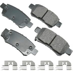 Akebono Ultra-Premium Ceramic Rear Disc Brake Pads, GREY