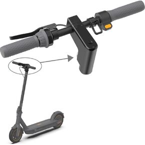 Scooter Handlebar Kit Replacement for Segway Ninebot MAX G30P Armrest Electric Scooter Head Grip Assembly with Dashboard Thumb Throttle Handle Brake Hanging Ring Bell