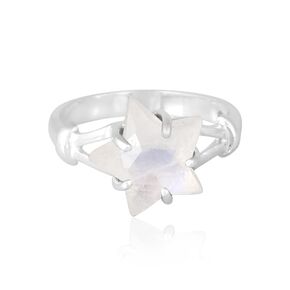 Natural Moonstone Split Ring, Dainty Ring, Womens Ring, Silver Ring, Moonstone Jewelry, Delicate Ring, Rainbow Moonstone Jewerly (10)