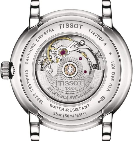 Tissot Womens Carson Premium Automatic Lady 316L Stainless Steel case Automatic Watches, Grey, Stainless Steel, 15 (T1222071103300) in Saudi Arabia