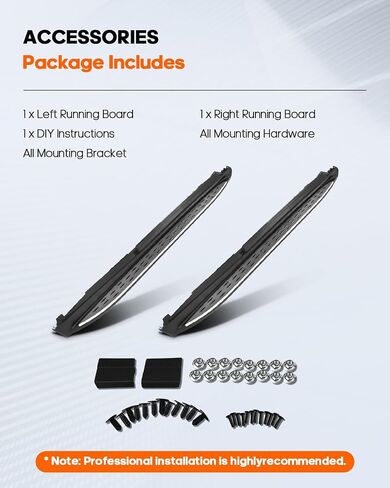 OCPTY Running Boards, Steps Nerf Bars Steps Nerf Bars Compatible for Land Rover LR3 2005-2009 for Land Rover LR4 2010-2016 Side Steps Side Rail in Saudi Arabia