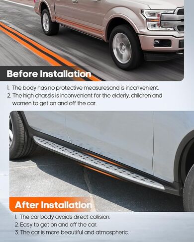 OCPTY Running Boards, Steps Nerf Bars Steps Nerf Bars Compatible for Land Rover LR3 2005-2009 for Land Rover LR4 2010-2016 Side Steps Side Rail in Saudi Arabia