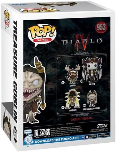ألعاب بوب: Diablo IV - شخصية Treasure Goblin Funko من الفينيل (مع حافظة حماية صندوقية متوافقة)، متعددة الألوان، 3.75 بوصة in Saudi Arabia