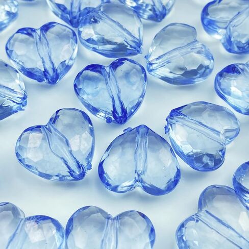50pcs Acrylic Heart Beads 20mm Heart Shape Beads Loose Bead for Making Bracelet Necklace Jewelry Making Craft Beads(Red) in Saudi Arabia