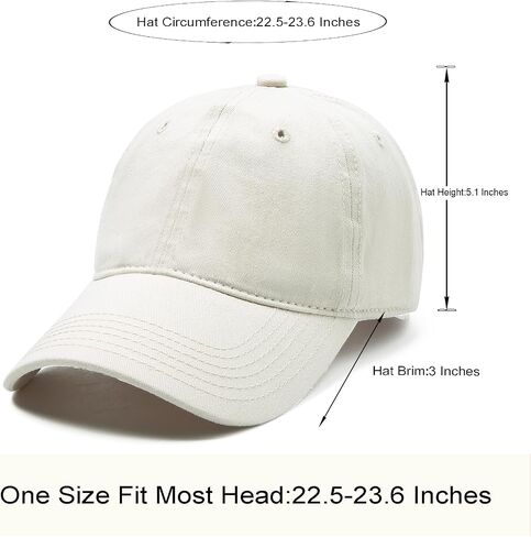 Lanzom Men Women Adjustable Baseball Cap Vintage Cotton Washed Distressed Hats Twill Plain Dad Hat with Ponytail in Saudi Arabia