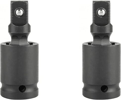 1/2" Universal Joint Swivel Socket Adapter, Black Impact Socket Extension, CR-V Steel in Saudi Arabia