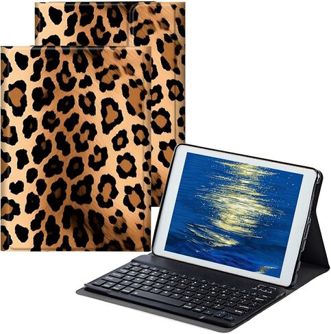 Keyboard Case for Kindle Fire HD 8 & Fire HD 8 Plus Tablet (12th Generation 2022 & 10th Generation 2020 Release) Slim Smart Stand Cover with Detachable Wireless Bluetooth Keyboard,Abstract Sun Leaf in Saudi Arabia