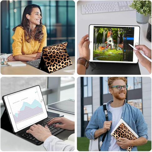 Keyboard Case for Kindle Fire HD 8 & Fire HD 8 Plus Tablet (12th Generation 2022 & 10th Generation 2020 Release) Slim Smart Stand Cover with Detachable Wireless Bluetooth Keyboard,Abstract Sun Leaf in Saudi Arabia