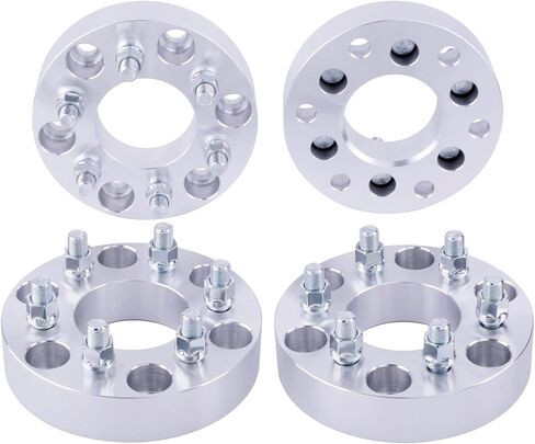 DCVAMOUS 4PC 6x5 to 6x5.5 Wheel Adapters 1 Inch with 12x1.5 Studs 78.1mm Bore Compatible with Chevrolet GMC 6 Lug 6x127 to 6x139.7 for 2003-2006 SSR | 2002-2009 Trailblazer | 2002-2009 Envoy in Saudi Arabia