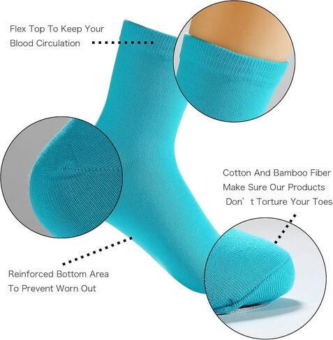 Unisex Cotton Colorful Quarter Crew Socks Athletic Breathable Socks 4-Pair Package (Men8-12 Women 7-11) in Saudi Arabia