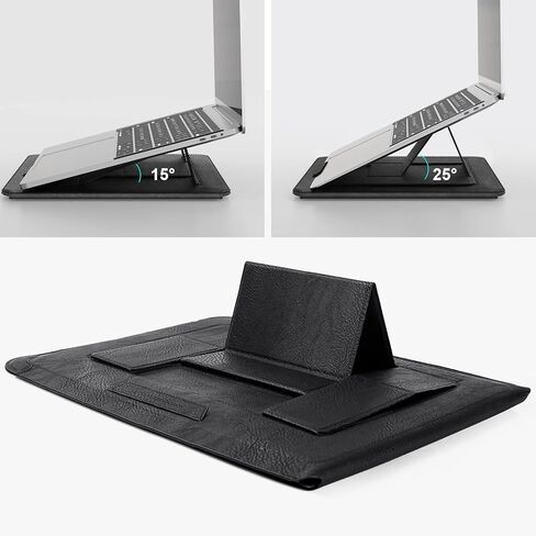 حقيبة كمبيوتر محمول من نيلكين مع حامل كمبيوتر محمول، حقيبة كمبيوتر مقاومة للصدمات مقاس 13-14 بوصة مع لوحة ماوس لجهاز MacBook Pro مقاس 13 بوصة وماك بوك إير، XPS 13، Surface Book 13.5 بوصة، iPad Pro 12.9 بوصة، نسيج أسود in Kuwait